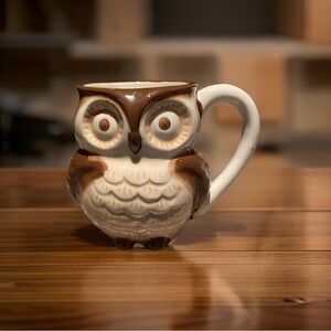 Ceramic Owl coffee/tea mug w/ surprise baby owl inside by World Market
